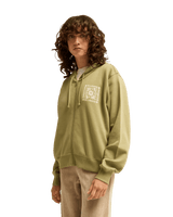 The Billabong Womens Always Looking Zip Hoodie in Army Green