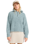 The Billabong Womens Lost Heaven Half Zip Fleece in Slate Blue
