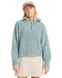 The Billabong Womens Lost Heaven Half Zip Fleece in Slate Blue