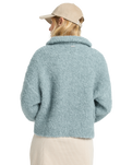 The Billabong Womens Lost Heaven Half Zip Fleece in Slate Blue