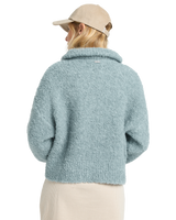The Billabong Womens Lost Heaven Half Zip Fleece in Slate Blue