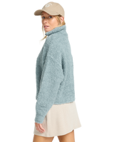 The Billabong Womens Lost Heaven Half Zip Fleece in Slate Blue