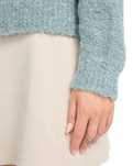 The Billabong Womens Lost Heaven Half Zip Fleece in Slate Blue