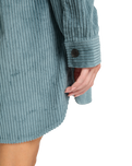 The Billabong Womens Winter Ocean Shirt Dress in Slate Blue