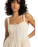 The Billabong Womens Romantic Vibes Skater Dress in Whitecap