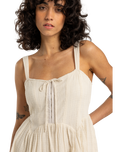 The Billabong Womens Romantic Vibes Skater Dress in Whitecap