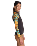 Long Sleeve Rash Vest in Black Pebble