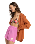 The Billabong Womens Swell Shirt in Golden Brown