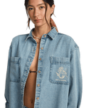 Down The Coast Shirt in Washed Blue