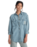 Down The Coast Shirt in Washed Blue