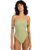 The Billabong Womens Tanlines Tully One Piece Swimsuit in Avocado