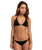 The Billabong Womens Sol Searcher Triangle Bikini Top in Black Pebble