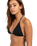 The Billabong Womens Sol Searcher Triangle Bikini Top in Black Pebble