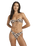Dark Wave Bandeau Bikini Top in Multi