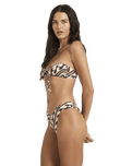 Dark Wave Bandeau Bikini Top in Multi