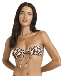 Dark Wave Bandeau Bikini Top in Multi