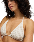 Twisted Tides Remi Tri Bikini Top in White Cap