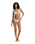 Twisted Tides Remi Tri Bikini Top in White Cap
