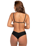 The Billabong Womens Sol Searcher Fiji Bikini Bottoms in Black Pebble