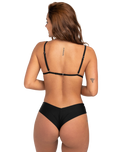 The Billabong Womens Sol Searcher Fiji Bikini Bottoms in Black Pebble