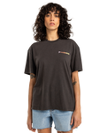 The Billabong Womens Retro Surfin T-Shirt in Off Black