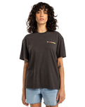 The Billabong Womens Retro Surfin T-Shirt in Off Black