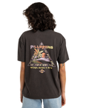 The Billabong Womens Retro Surfin T-Shirt in Off Black