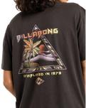 The Billabong Womens Retro Surfin T-Shirt in Off Black