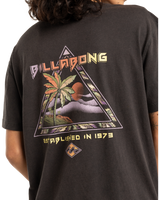 The Billabong Womens Retro Surfin T-Shirt in Off Black