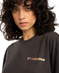 The Billabong Womens Retro Surfin T-Shirt in Off Black