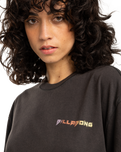 The Billabong Womens Retro Surfin T-Shirt in Off Black