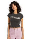 The Billabong Womens Paradise Way T-Shirt in Off Black