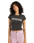 The Billabong Womens Paradise Way T-Shirt in Off Black