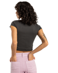 The Billabong Womens Paradise Way T-Shirt in Off Black