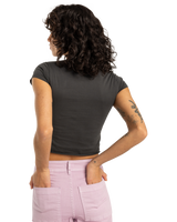 The Billabong Womens Paradise Way T-Shirt in Off Black
