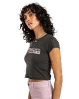 The Billabong Womens Paradise Way T-Shirt in Off Black