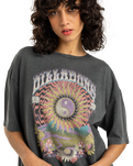 The Billabong Womens Celio Grande T-Shirt in Off Black