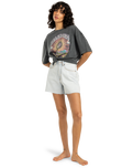 The Billabong Womens Celio Grande T-Shirt in Off Black