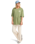 The Billabong Womens Take A Tour T-Shirt in Luv Army