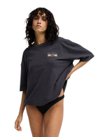 The Billabong Womens Floral Rocker T-Shirt in Off Black