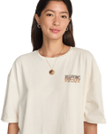 Floral Rocker T-Shirt in Salt Crystal