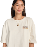 Floral Rocker T-Shirt in Salt Crystal