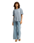 The Billabong Womens Every Other Shell T-Shirt in Salted Blue