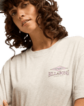 The Billabong Womens Heritage Backer T-Shirt in Grey Heather