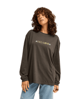 The Billabong Womens Rinding West Long Sleeve T-Shirt in Off Black