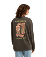 The Billabong Womens Rinding West Long Sleeve T-Shirt in Off Black