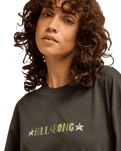 The Billabong Womens Rinding West Long Sleeve T-Shirt in Off Black