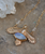 Elder Bird Moonstone Necklace in Gold Plated Brass