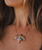 Elder Bird Moonstone Necklace in Gold Plated Brass