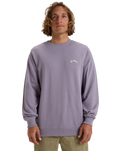 The Billabong Mens Arch Crew Sweatshirt in Light Purple